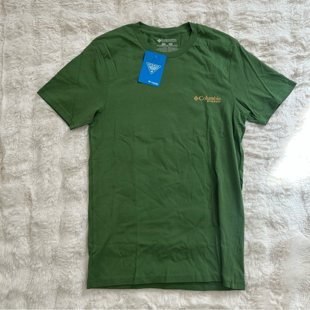 Columbia PHG Deer Graphic T Shirt Green Men’s Small Performance Hunting Tee NWT
